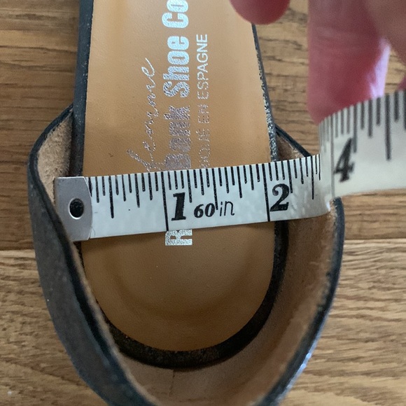 🇫🇷 D’Orsay Distressed Gunmetal Bronze Metallic Leather Flat 8.5 Made in Spain - Picture 12 of 14